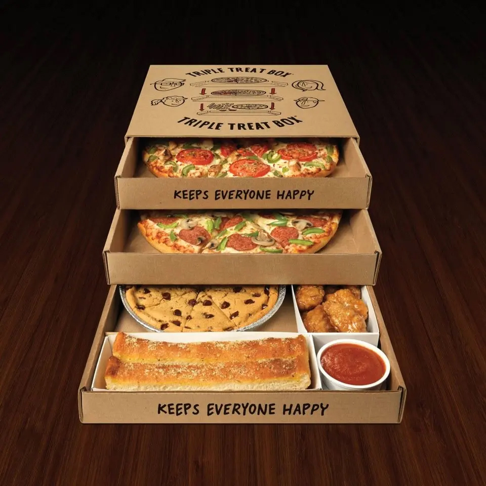 Pizza Triple Box Packaging - thumbnail