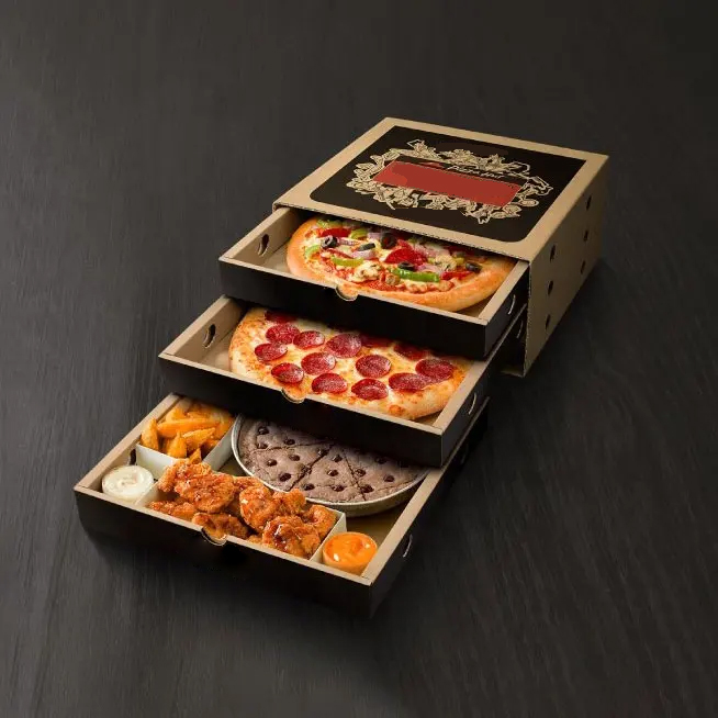Pizza Triple Box Packaging - thumbnail