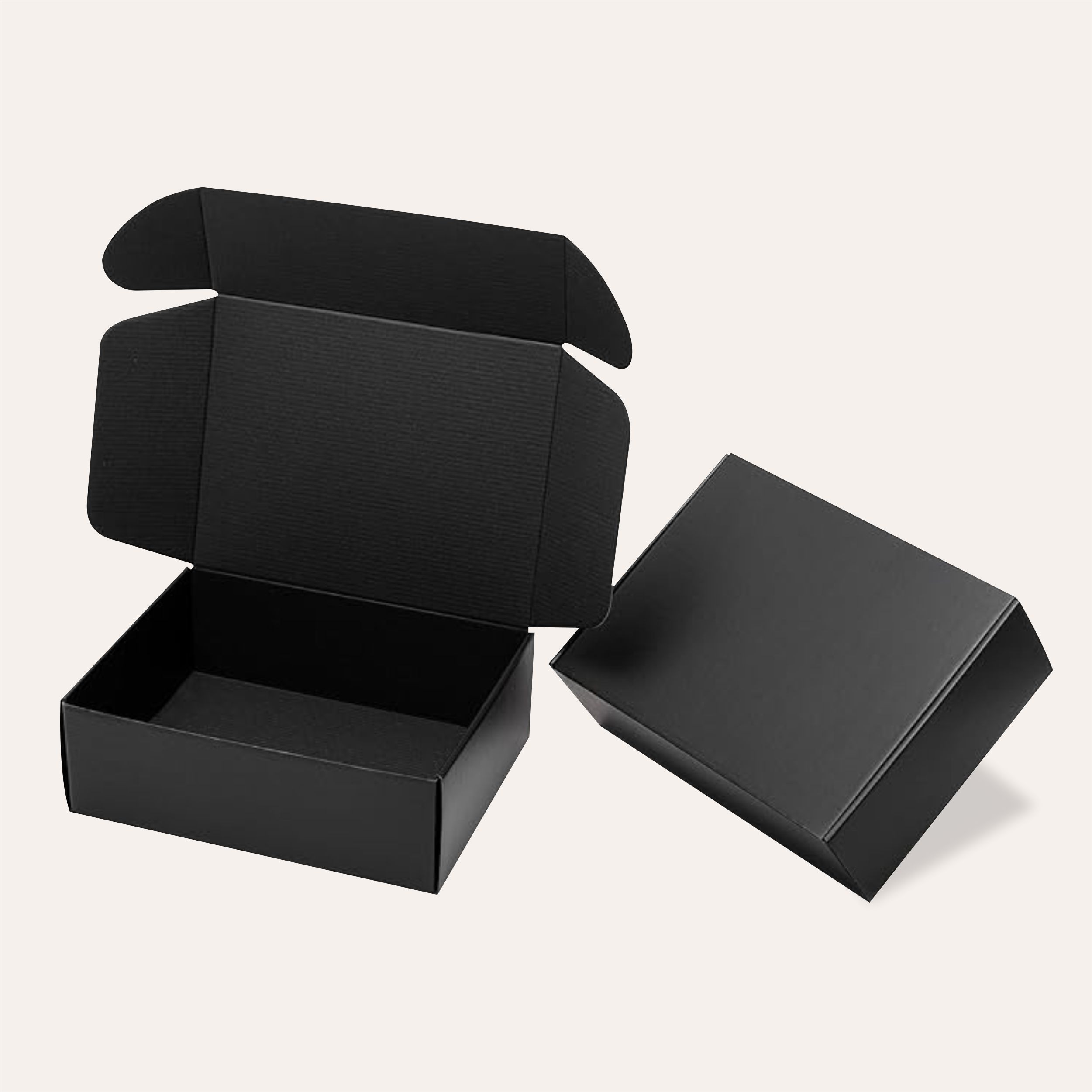 Black Shipping Boxes